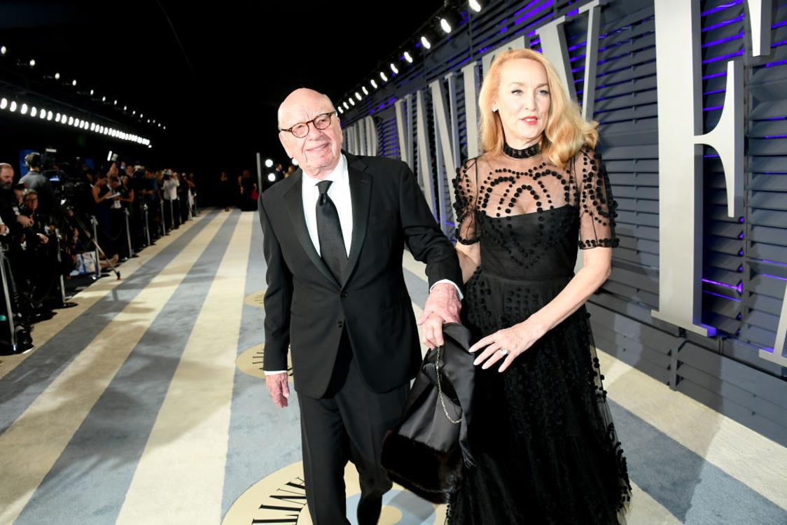 Rupert Murdoch and Jerry Hall attend the 2019 Vanity Fair Oscar Party.