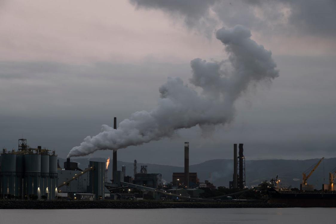 Coal loading factory at Port Kembla, in Wollongong, Australia