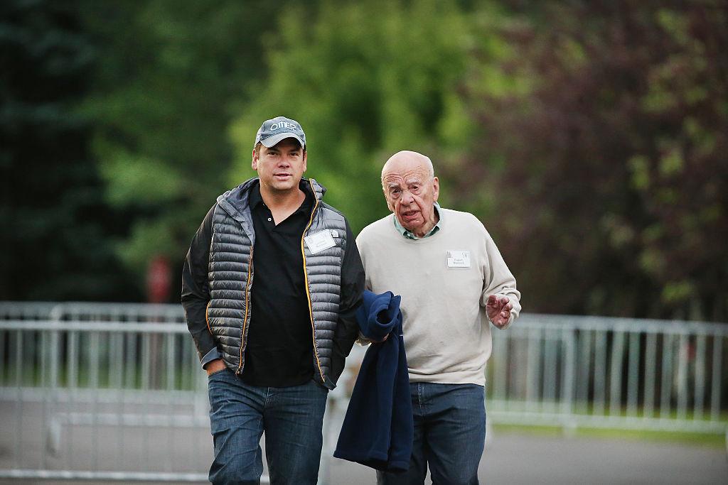 Rupert Murdoch is joined by his son Lachlan as the pair head to the Sun Valley Conference
