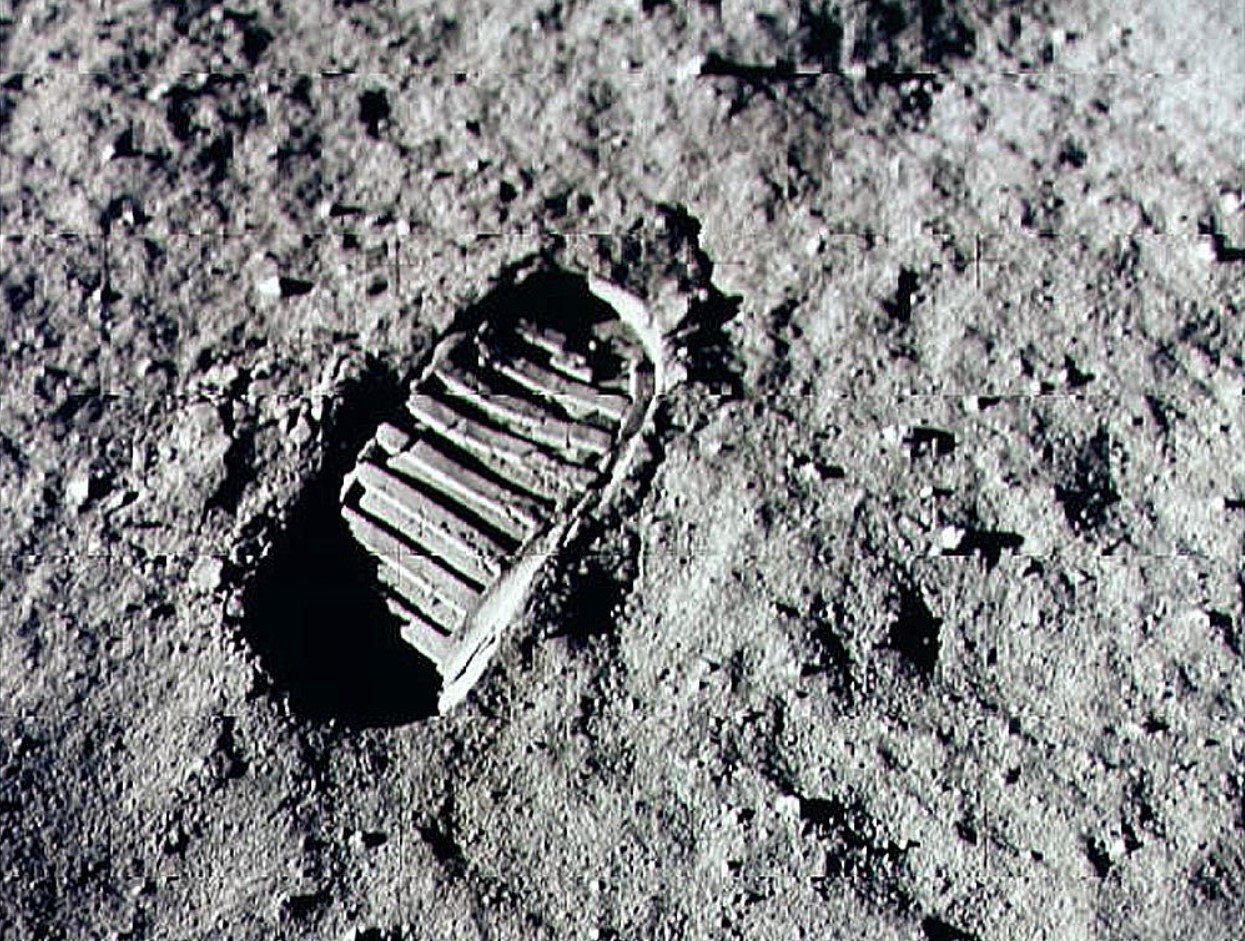 Neil Armstrong’s footprint on the Moon