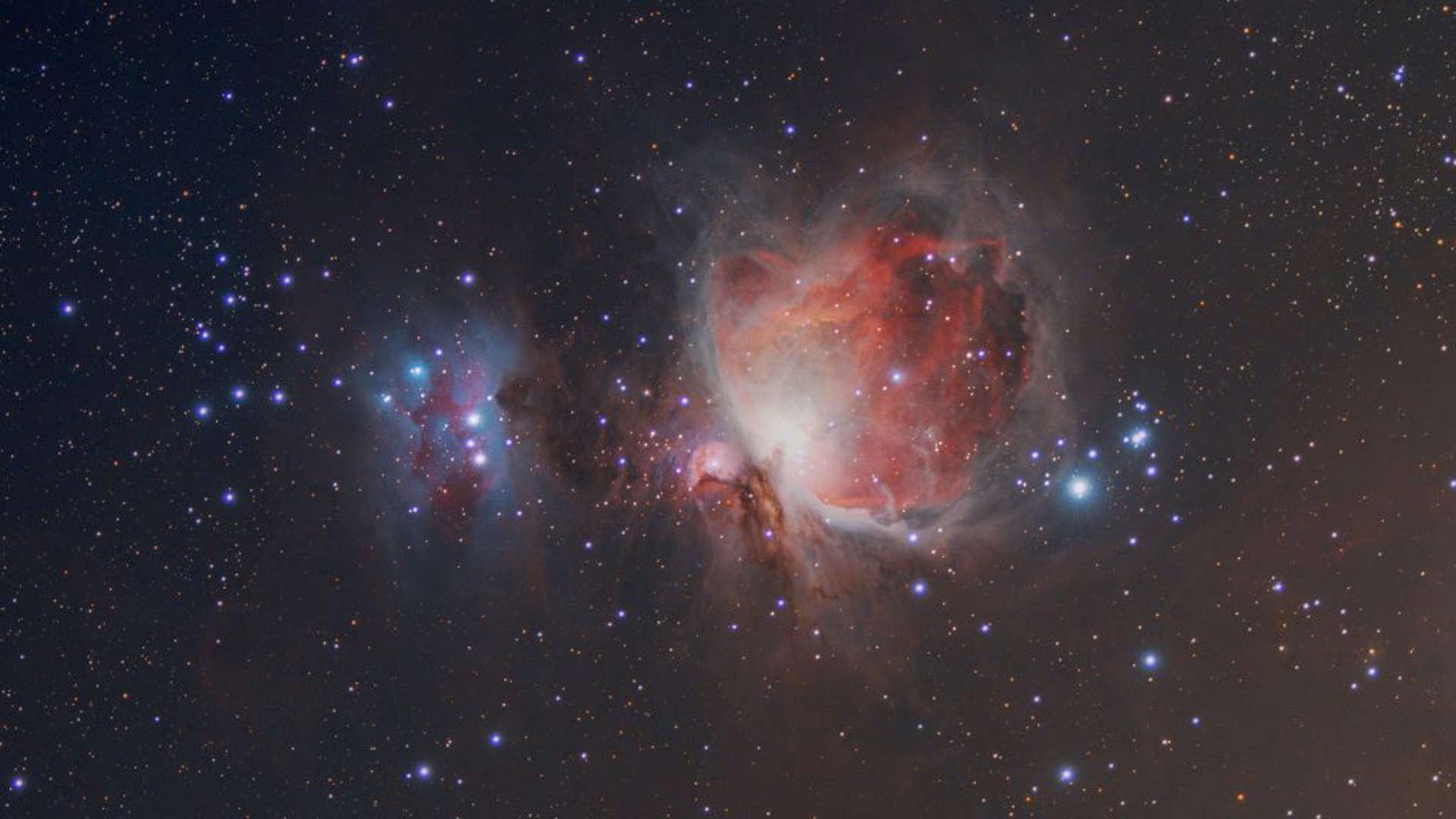 The Messier 42 Great Orion Nebula with an apochromatic refractor.
