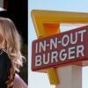 An image of IN-N-Out Burger Owner Lynsi Synder/A large red In-N-Out Burger sign outside a restaurant